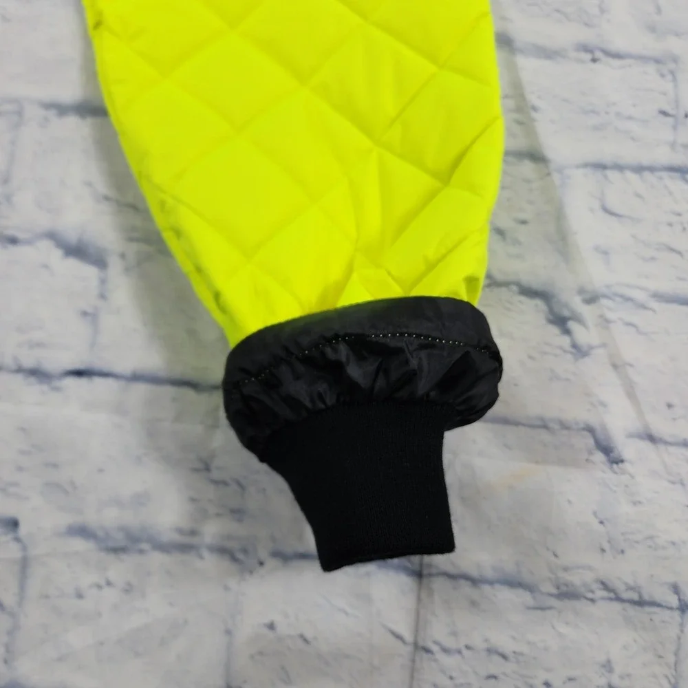 RefrigiWear MENS L HiVis Diamond Quilted Jacket High Visibility Insulated Work